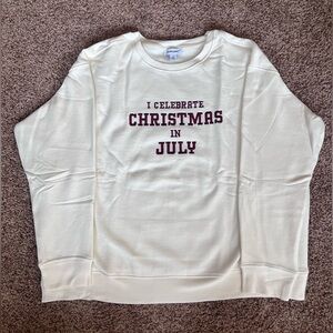 LIKE NEW Studio Park x Shawn Killinger Seasonal Sentiments Ivory Crewneck